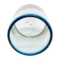 Aqua Blue Rim 10 oz Tumblers (set of 6)
